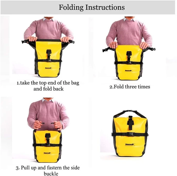 Folding Instructions for Waterproof Cycle Panniers